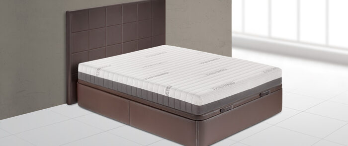 Colchón Visco grey vista con base