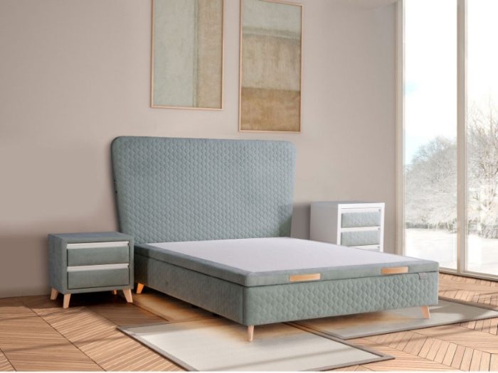 Canape Carina tapizado con pata alta