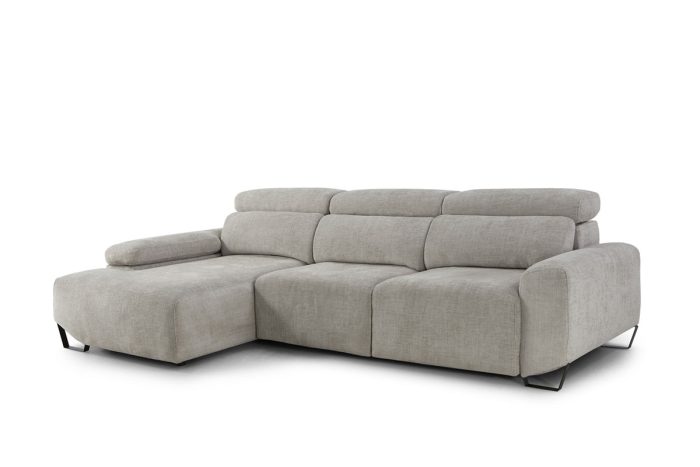 Sofá con chaise-longue Karisma deslizante con ruedas