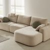 SOFA NUBE CHAISELONGUE AMBIENTE 2 Sofá Nube con chaiselongue y asientos deslizantes con ruedas
