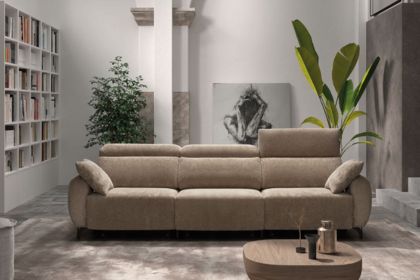 Sofá deslizante Solio 3 asientos vista frontal