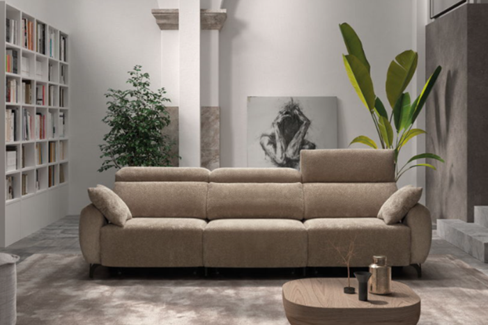 Sofá deslizante Solio 3 asientos vista frontal